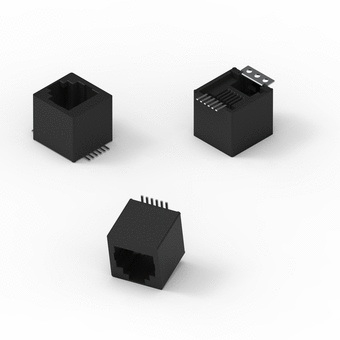 I/O Connector - Modular Jack - Vertical - Plastic