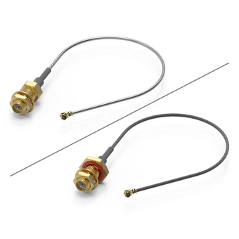 Coaxial connectors - UMRF Connectors - RPSMA Blkd Jack IP67 to UMRF R/A Plug - Cable Dia. 1.13mm