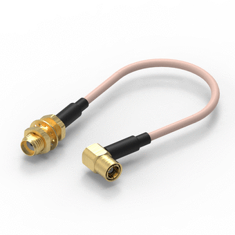 Cable assemblies - SMA Blkd Jack to SMB Right Angle Plug