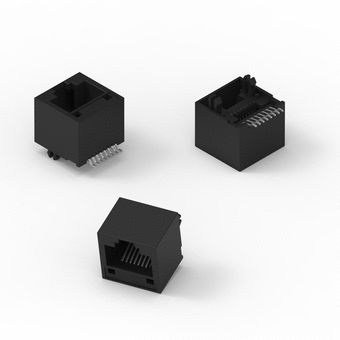 I/O Connector - Modular Jack - Vertical - Plastic