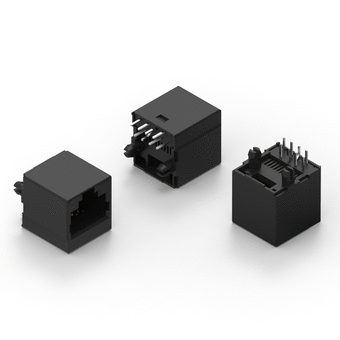 I/O Connector - Modular Jack - Vertical - Plastic