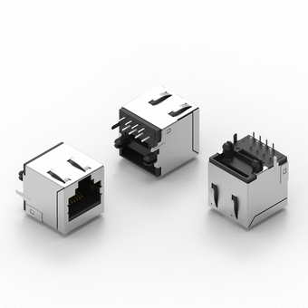I/O Connector - Modular Jack - Vertical - Shielded
