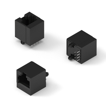 I/O Connector - Modular Jack - Vertical - Plastic