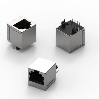 I/O Connector - Modular Jack - Vertical - Shielded