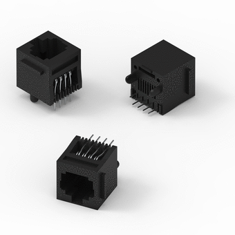 I/O Connector - Modular Jack - Vertical - Plastic