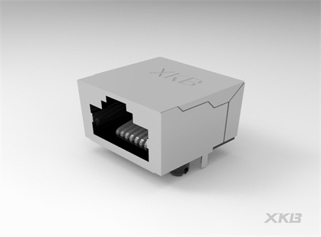 RJ45,56Type, 1x1,8P8C, No light wingless, Left yellow, right green mushroom foot PBT, pin type, blackgold-platingG/F”