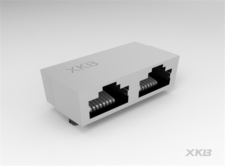 RJ45 Connector,Single layer without shielding (all plastic),No light,Side operation pin type,Installation surface height12.88mm,L=31.60mm