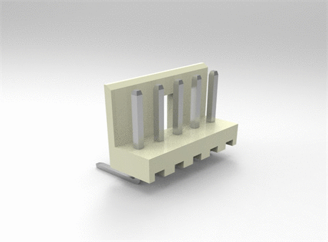 2.5mm Wire to board connector (small four P) pin socket, 90 degree, high bend PA66 material,05P