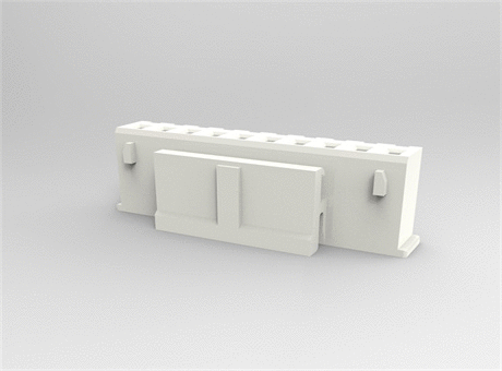 2.50mm Wire to board connector (SMH2.5) male rubber shell,10P