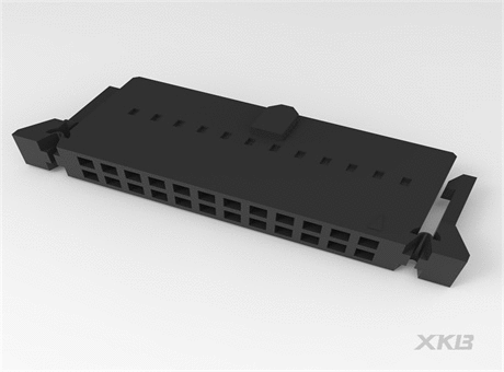 2.54mm Wire to board connector (MX 2.54) HSG, double row, single convex with butterfly buckles on both sides,2x12P