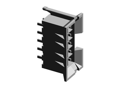 4.20mm wire to board connector (MX5557) pin socket, double row, 180 degrees, hollow pin positioning, horn mouth, V0 material, 2x05P