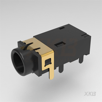 3.5音频连接器 6脚4级W14xD6.4xH4.0插脚镀金