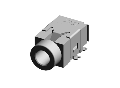 3.5音频连接器 四级耳机插座  W14XD7.4XH6.0 镀金内铜套