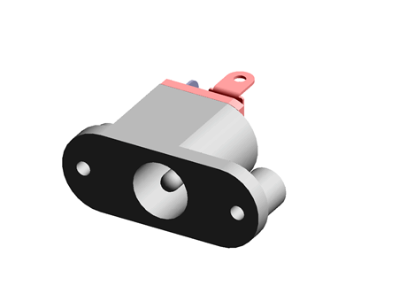 DC connector W23xD9.0xH13.6,Inner core2.0,2.5A 24V copper