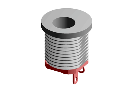 DC connector Cylindrical threaded nut,Inner core 2.5,2.5A 24V