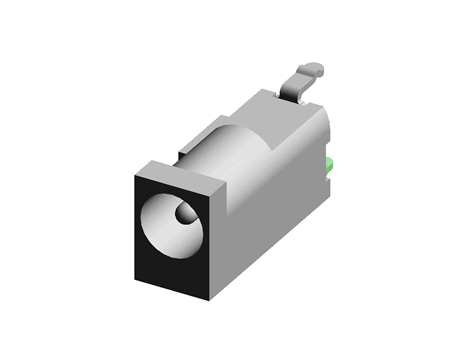 DC connector Pin vertical W14.0xD5.0xH7.3,Inner core1.3,2.5A 24V