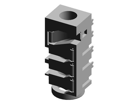 3.5音频连接器8脚4级插脚镀银 8P