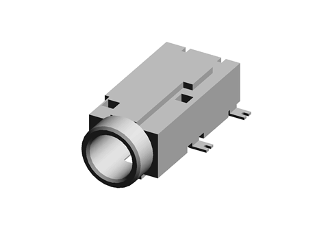3.5音频连接器 4脚3级 W14xD6xH4  贴片