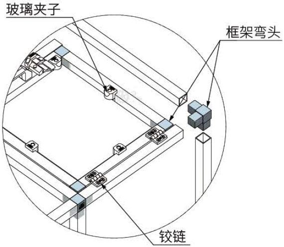 Exploded Picture Frame YA-VA Intelligent Systems Co., Ltd. - Free CAD models - Frame Elbow ...