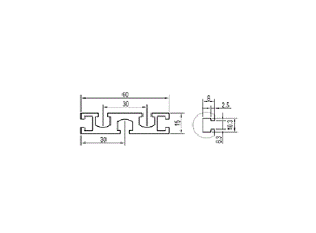 Aluminum Extrusion AF1560-6
