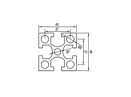 Aluminum Extrusion AF4040-8