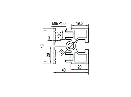 Aluminum Extrusion AF4040B-8